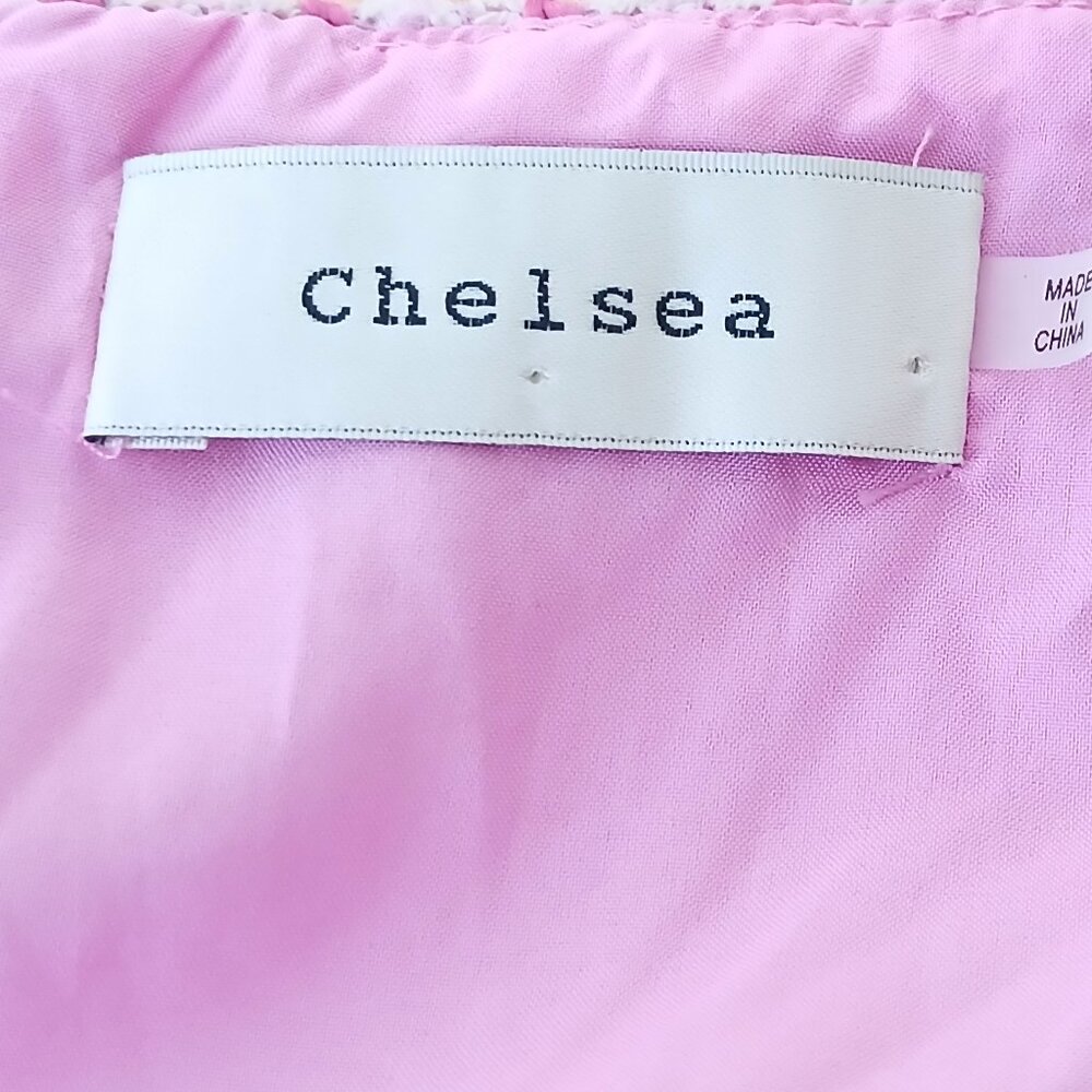 Pearl-Button Pink Tweed Mini Skirt - Picture 6 of 7